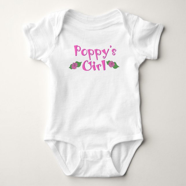 Poppy's Girl Baby Bodysuit (Front)