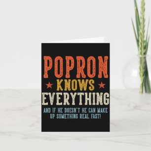 Popron knows everything father's day retro vintage card