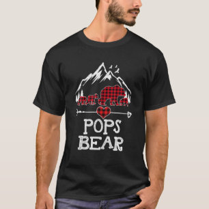 Pops Bear Red Buffalo Plaid Pops Bear Pajama T-Shirt