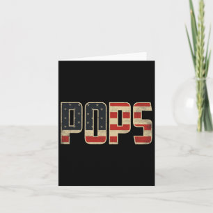 Pops Bold Patriotic American Flag Father’s Day Pop Card