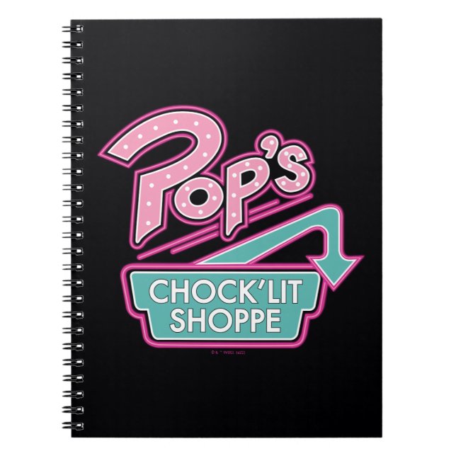 Pop's Chock'Lit Shoppe Pink Logo Notebook (Front)