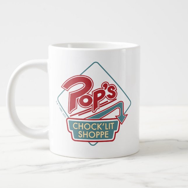Pop's Chock'Lit Shoppe Red Logo Large Coffee Mug (Left)