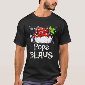 Pops Claus Christmas Pajama Family Matching Xmas T-Shirt
