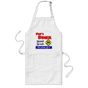 Pops Diner Retro Kitchen Slogan Apron