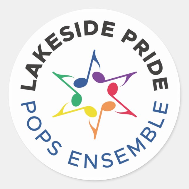 Pops Ensemble Sticker (Circle Logo) (Front)