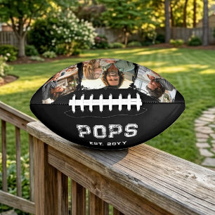 Pops Est Year 3 Photo Keepsake Varsity Style Football