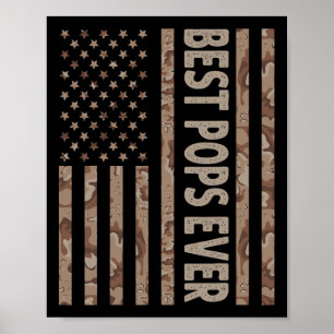 Pops Ever Us American Flag Funny Grandpa Father39s Poster
