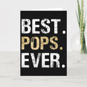 Pops Gift From Granddaughter Grandson Best Pops Ev Card