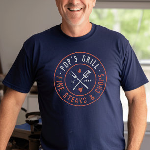Pop's Grill Personalised Year Established T-Shirt