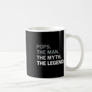 Pops Man Myth Legend Grandpa Fathers Day Birthday Coffee Mug