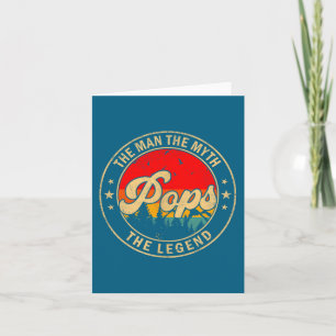 Pops Man Myth Legend Vintage Illustration Card
