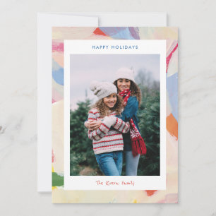 Pops of Painted Holiday Colors Card