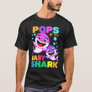 Pops Of The Baby Birthday Shark Pops Shark Christm T-Shirt