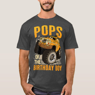 Pops of the Birthday Boy Monster Truck Birthday  T-Shirt