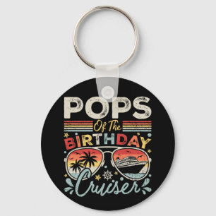 Pops of the Birthday Cruiser Vacation Circle Key Ring