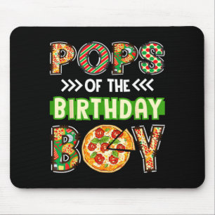 Pops of the boy birthday boy pizza lover party mouse pad