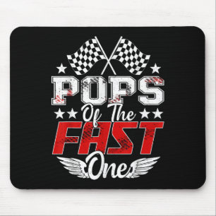 Pops Of The Fast One First Birthday Racing Car Fam Mouse Pad