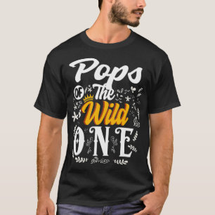 Pops of the wild one 1st Birthday party First Thin T-Shirt