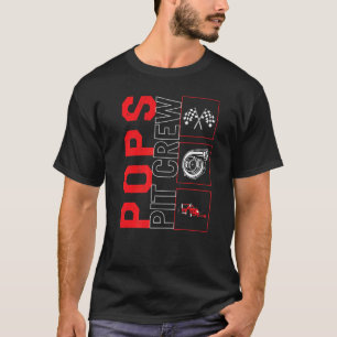Pops Pit Crew Car Racing Race Driver Racecar Race T-Shirt