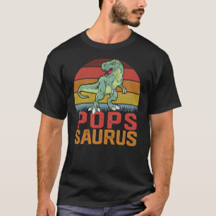 Pops Saurus Grandpa Dinosaur Family Matching Fathe T-Shirt