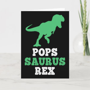 Pops-saurus Rex Dino Dinosaur Popssaurus Funny Card