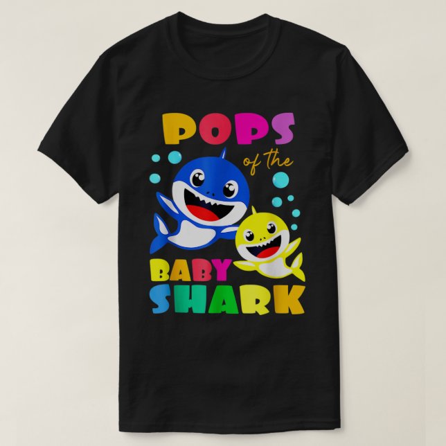Pops Shark Pops Shark Family Mother's Day  T-Shirt (Design Front)