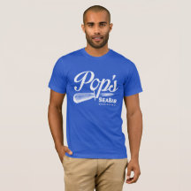 Pop's Shucker Tee Blue