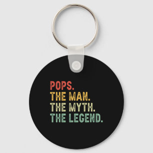Pops The Man The Myth The Legend Fathers Day Gift Key Ring