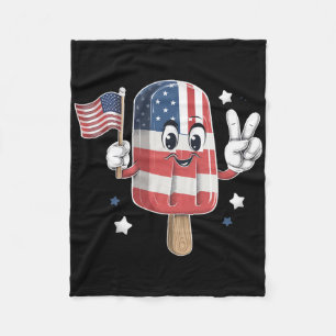 Popsicle 4th Of July Boys Kids Usa American Flag P Fleece Blanket