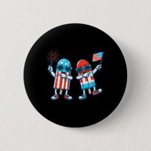 Popsicle American Flag 4th Of July Patriotic Summe 6 Cm Round Badge