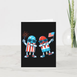 Popsicle American Flag 4th Of July Patriotic Summe Card