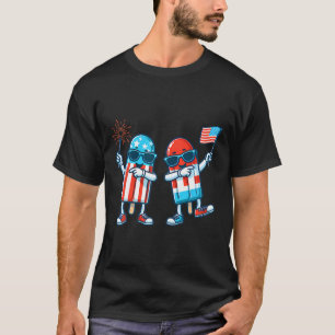 Popsicle American Flag 4th Of July Patriotic Summe T-Shirt