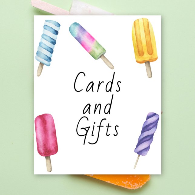 Popsicle baby shower - cards and gifts poster (Creator Uploaded)