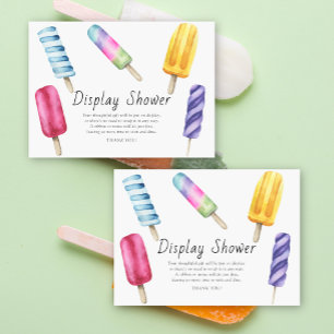 Popsicle baby shower display shower enclosure card