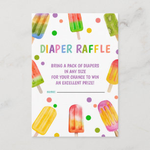 Popsicle baby shower Ice Cream summer party Enclosure Card