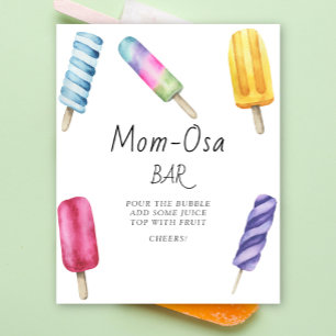 Popsicle baby shower - Mum-osa bar Poster