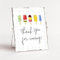 Popsicle Baby Shower Thank you for Coming