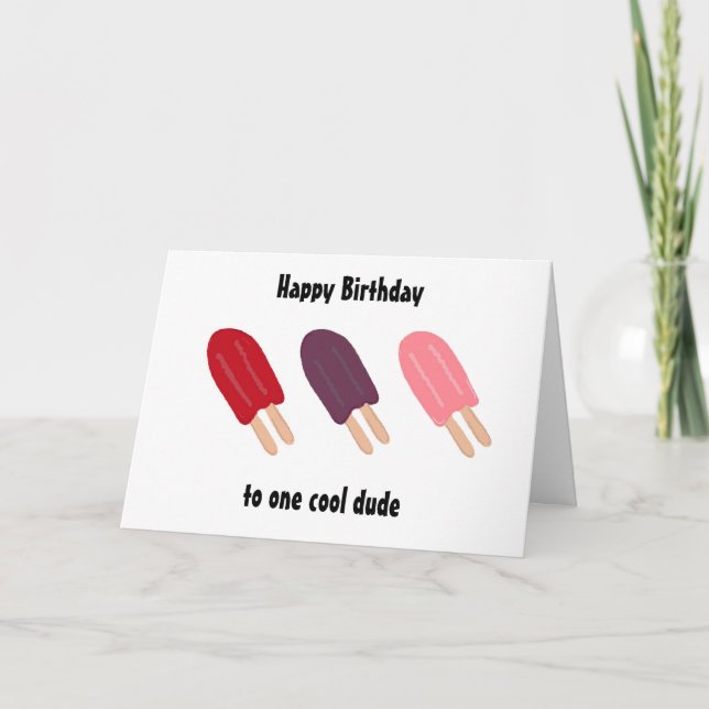 Popsicle Birthday Card (Front)
