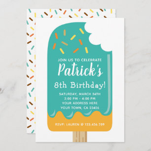 Popsicle Birthday Invitation