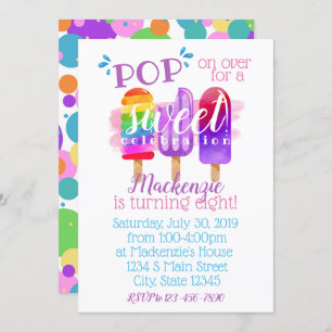 Popsicle Birthday Invitation