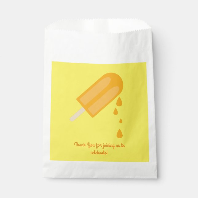 Popsicle Birthday Party Favour Bag (Front)