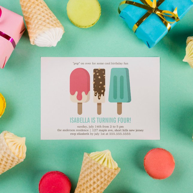 Popsicle Birthday Party Invitation (Creator Uploaded)