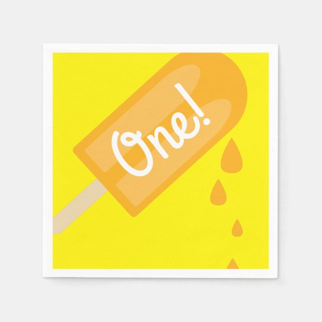 Popsicle Birthday Party Napkin (Front)