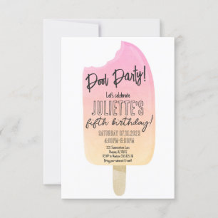 Popsicle Birthday Party Summer Invitation Editable