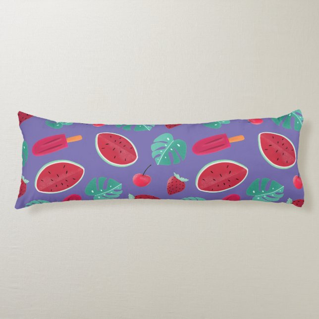 Popsicle, Cherry, Strawberry & Watermelon Body Cushion (Front)