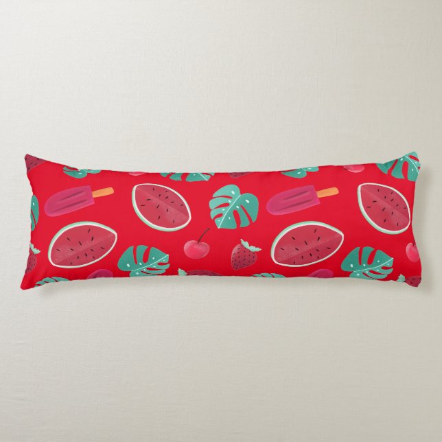 Popsicle, Cherry, Strawberry & Watermelon Body Cushion (Front)