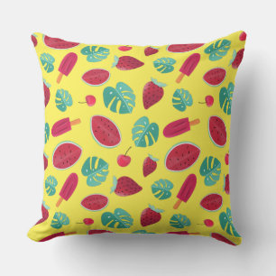 Popsicle, Cherry, Strawberry & Watermelon Cushion