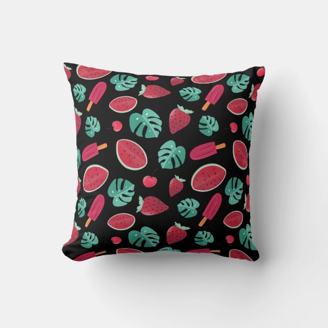 Popsicle, Cherry, Strawberry & Watermelon Cushion (Front)