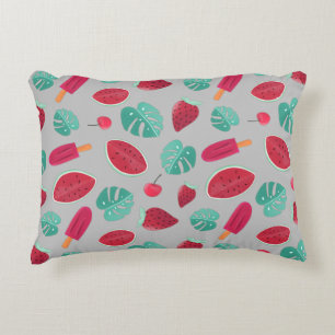 Popsicle, Cherry, Strawberry & Watermelon Decorative Cushion