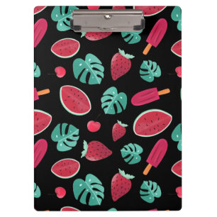 Popsicle, Cherry, Strawberry & Watermelon Leaves Clipboard